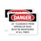 Signmission 18 Clearance From Sprinkler Head Must Be, 5 in W x Rectangle, Vinyl Decal OS-2PACK-DS-D-35-L-2372 - alternate 1